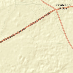 Grad Grubišno Polje Street Map