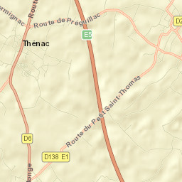 Thénac Street Map