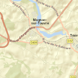Magnac-sur-Touvre Street Map