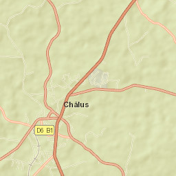 Châlus Street Map