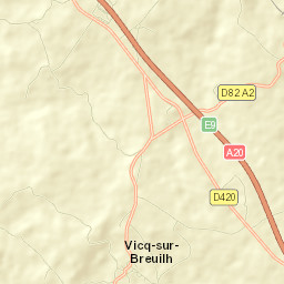Vicq-sur-Breuilh Street Map