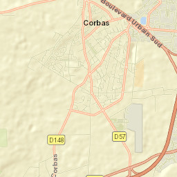 Corbas Street Map