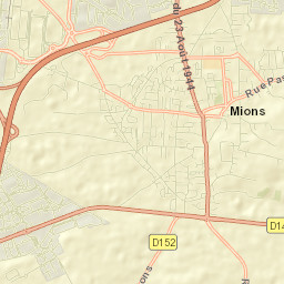 Mions Street Map