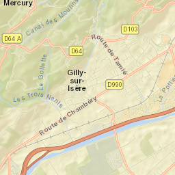 Gilly-sur-Isère Street Map
