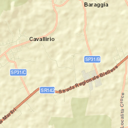 Cavallirio Street Map