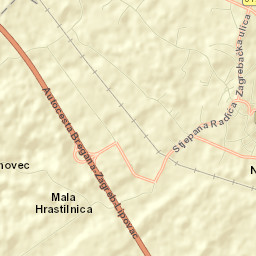 Križ Street Map