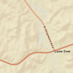 Lame Deer Street Map