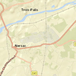 Nersac Street Map
