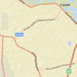 Casier Street Map
