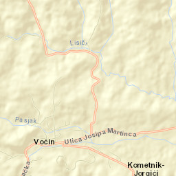 Voćin Street Map