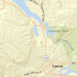 Camas Street Map