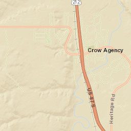 Crow Agency Street Map