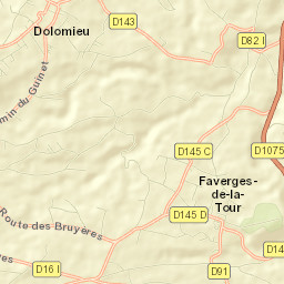 Faverges-de-la-Tour Street Map