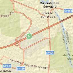 Capriate San Gervasio Street Map