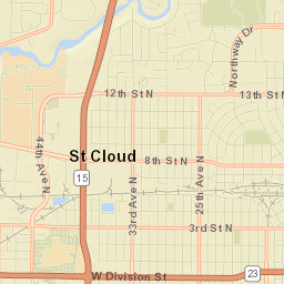3301-3399 3rd Street North Saint Cloud MN Street Map