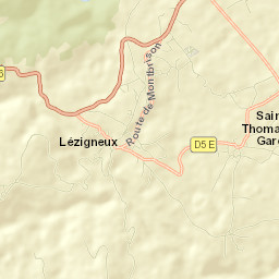 Lézigneux Street Map