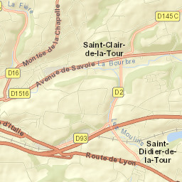Saint-Clair-de-la-Tour Street Map
