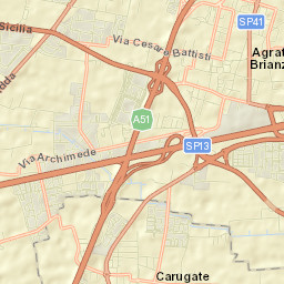 Agrate Brianza Street Map