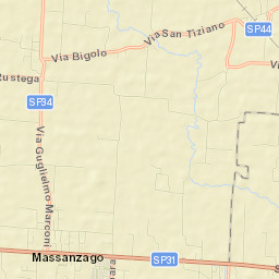 Massanzago-Ca' Baglioni-San Dono Street Map