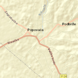 Popovača Street Map