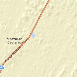 Čestereg Street Map