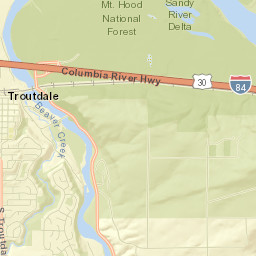 Troutdale Street Map