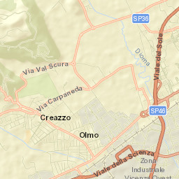 Creazzo Street Map