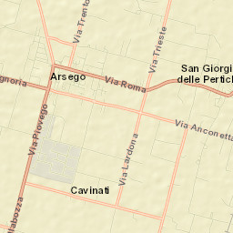 San Giorgio delle Pertiche Street Map