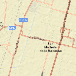 Borgoricco-San Michele delle Badesse-Sant'Eufemia Street Map