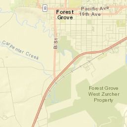 Forest Grove Street Map