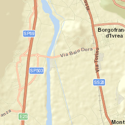 Borgofranco d'Ivrea Street Map
