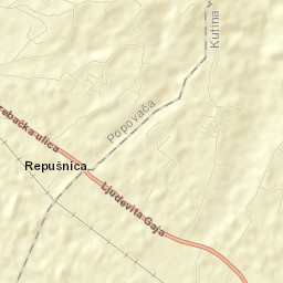 Repušnica Street Map