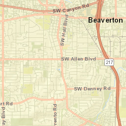 Beaverton Street Map