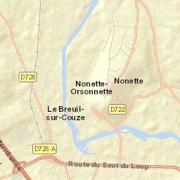 Le Breuil-sur-Couze Street Map