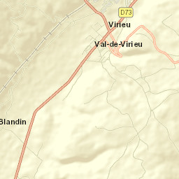 Virieu Street Map