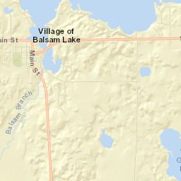 Balsam Lake Street Map