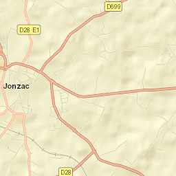 Jonzac Street Map