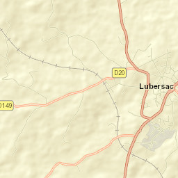 Lubersac Street Map
