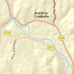 Auzat-la-Combelle Street Map