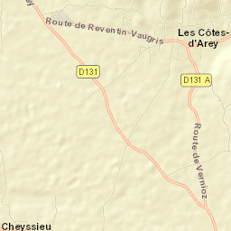 Les Côtes-d'Arey Street Map