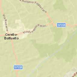 Cerello-Battuello Street Map