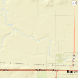 Barron County Street Map