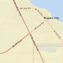 Rogers City Street Map