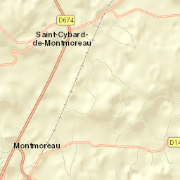 Montmoreau-Saint-Cybard Street Map