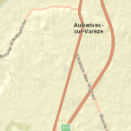 Auberives-sur-Varèze Street Map