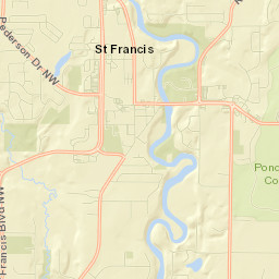 Saint Francis Street Map