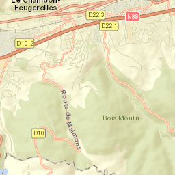 Le Chambon-Feugerolles Street Map