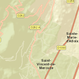 Saint-Vincent-de-Mercuze Street Map