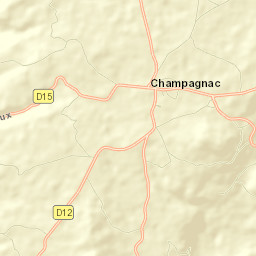 Champagnac Street Map