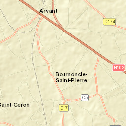 Bournoncle-Saint-Pierre Street Map